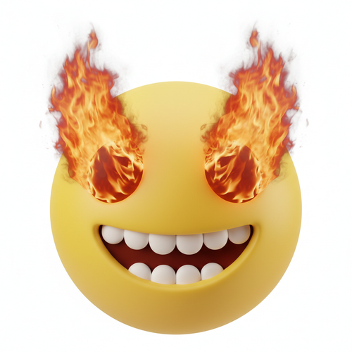 ahora que saque fuego de los ojos